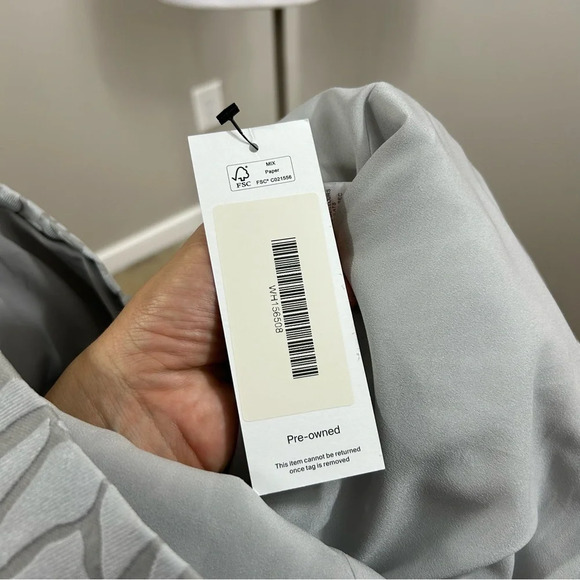 Halston haritage pre-owned short sleeve fitted silver lehtg gray dress - Picture 5 of 12